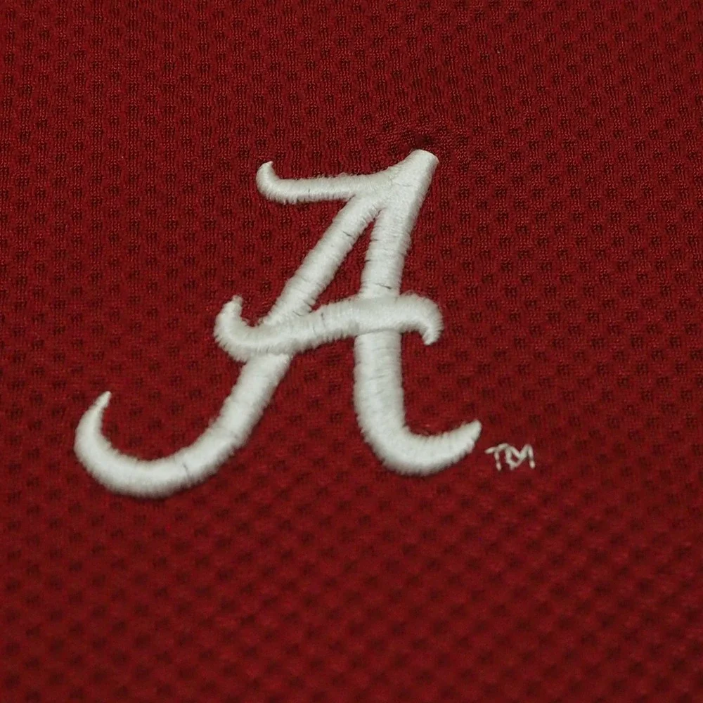 Alabama‎ Crimson Tide Nike Mens Large Thermal Knit Red Polo Shirt Team Apparel